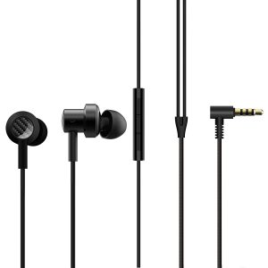 Mi Dual Driver in-Ear Earphones with Magnetic Earbuds, Passive Noise Cancellation, Tangle-Free Braided Cable (Black)