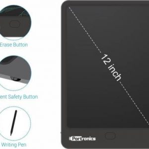 Portronics POR-942 RuffPad 12 Plus 12 Inch Re-Writable LCD Pad 7 x 9.4 inch Graphics Tablet  (Black)
