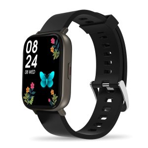 Portronics Kronos Y1 Bluetooth Calling Smart Watch with Multiple Sports Modes, Full Touch 1.75″ Screen, SpO2 Monitoring, Sleep Tracking, in-Built Music Controller, BP & Heart Rate Monitor(Black)