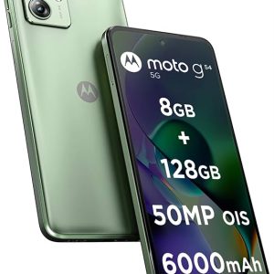 Motorola G54 5G (Mint Green, 8GB RAM, 128GB Storage) | MediaTek Dimensity 7020 Processor | 6000mAh Battery with 30W Turbocharging | 50 MP OIS Camera with UltraPixel Technology | 6000 mAh Battery